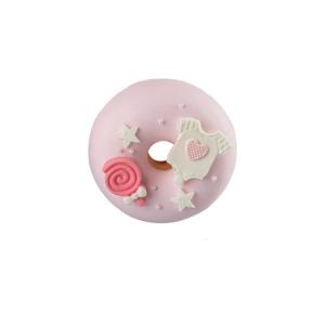 Handgemachte Kuchenmodell Simulation Donut Fondant Kuchen Rosa Serie Gefälschte Dessertdekorationen Niedliche Geburtstagshochzeitsfeier Foto Requisiten-Donut I