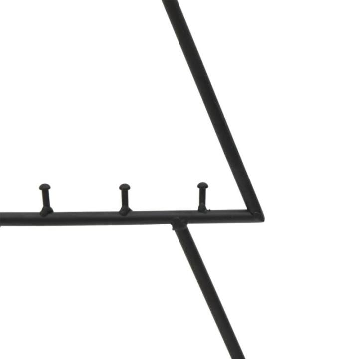 Metalen kerstboom voor decoraties, dennenboom van metaal, kerstboom met standaard, ruimtebesparend, doe-het-zelf decoratie, zwarte kerstboom 60 cm