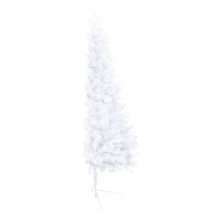 Künstlicher Halb-Weihnachtsbaum Beleuchtung Kugeln Weiß 240 cmWeiß und Rose