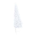 Künstlicher Halb-Weihnachtsbaum Beleuchtung Kugeln Weiß 150 cmWeiß und grau