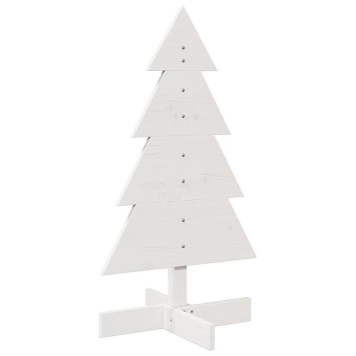Weihnachtsbaum Weihnachtsdekoration Weihnachtsdeko Weihnachtsdekoration Baum Weihnachtsdekoration zum Schmücken Weiß 80 cm Massivholz KieferWeiß