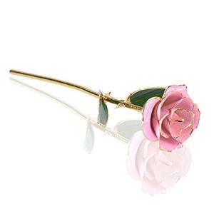 24K Gold Rose Blume vergoldet konservierte Blumen Ornamente Geschenk für Valentinstag
