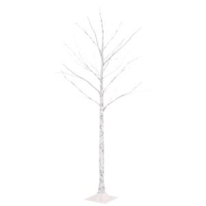 LED Birke Warmweiß 72 LEDs Beleuchtet Birkenbaum Lichterbaum Leuchtbaum Weihnachtsdeko Beleuchtung Dekobaum Kunstbaum 150cm