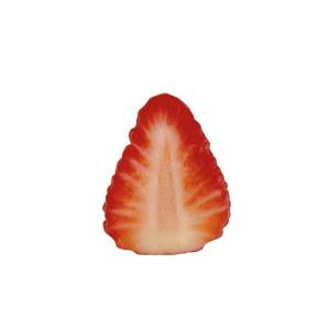 PVC-Simulationsständer, runde Simulation, Erdbeermark, Scheibe, dekoratives Obst, gefälschtes Dessert, Simulationslebensmittel (Color : 1, Size : 3pcs)