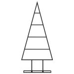 Kerstdecoratie kerstboom 60 cm metaal zwart