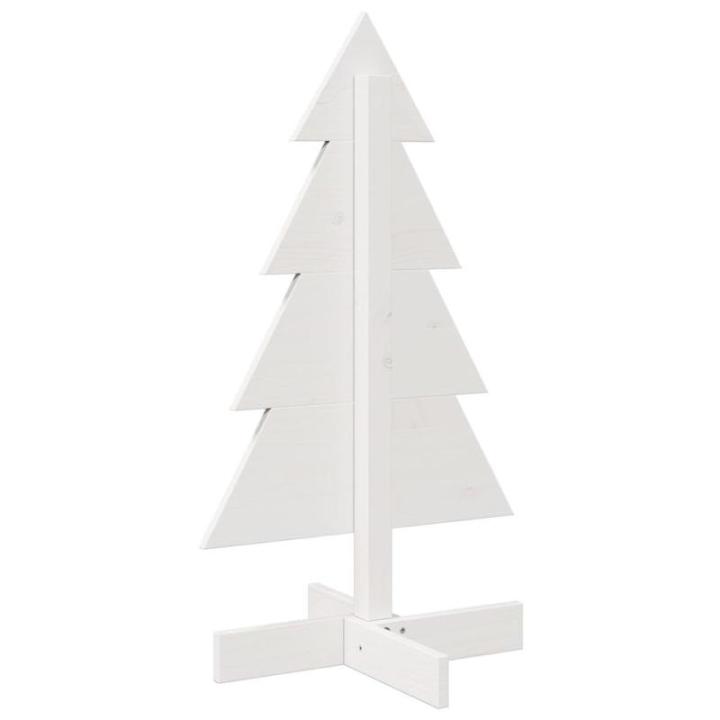 Weihnachtsbaum Weihnachtsdekoration Weihnachtsdeko Weihnachtsdekoration Baum Weihnachtsdekoration zum Schmücken Weiß 80 cm Massivholz KieferWeiß