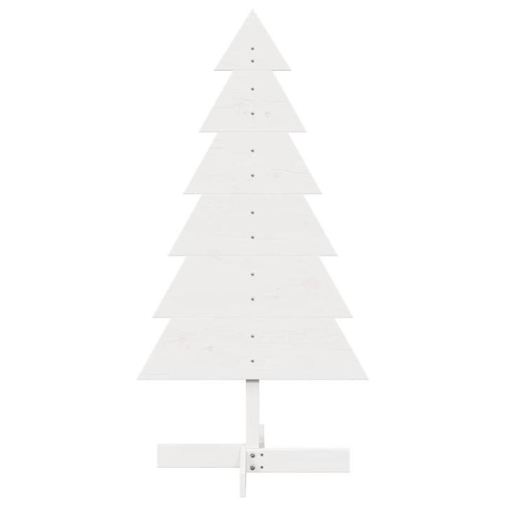 Weihnachtsbaum zum Schmücken Weiß 120 cm Massivholz Kiefer