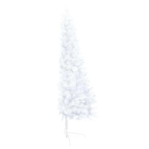 Künstlicher Halb-Weihnachtsbaum Beleuchtung Kugeln Weiß 240 cmWeiß und Golden