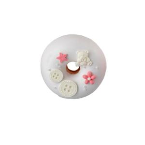 Handgemachte Kuchenmodell Simulation Donut Fondant Kuchen Rosa Serie Gefälschte Dessertdekorationen Niedliche Geburtstagshochzeitsfeier Foto Requisiten-Donut H