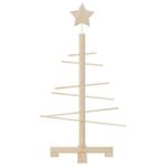 Kerstdecoratie kerstboom 75 cm massief grenenhout