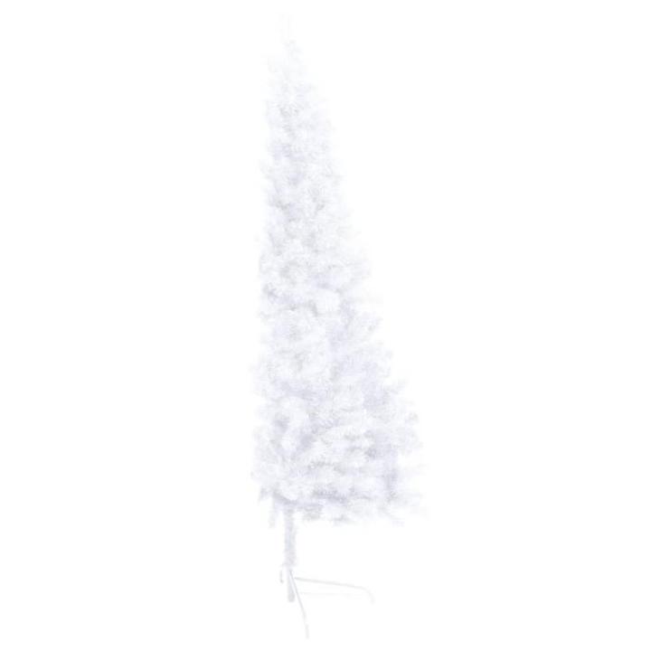 Künstlicher Halb-Weihnachtsbaum Beleuchtung Kugeln Weiß 150 cmWeiß und Golden