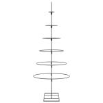 Metalen kerstboom groot voor decoraties, dennenboom van metaal, 150 cm, kerstboom met standaard, ruimtebesparende doe-het-zelf decoratie, dennenboom, zwart