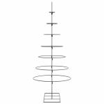 Kerstdecoratie kerstboom 180 cm metaal zwart, kerstboom, kerst decoratie, nep kerstboom, kerstdecoratie, kunst kerstboom, duurzame kerstboom