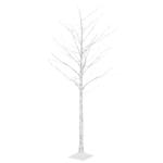 LED Birke Warmweiß 128 LEDs Beleuchtet Birkenbaum Lichterbaum Leuchtbaum Weihnachtsdeko Beleuchtung Dekobaum Kunstbaum 220cm
