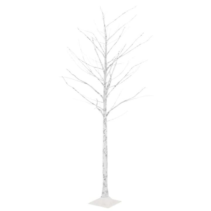 LED Birke Warmweiß 128 LEDs Beleuchtet Birkenbaum Lichterbaum Leuchtbaum Weihnachtsdeko Beleuchtung Dekobaum Kunstbaum 220cm