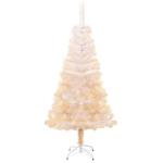 Künstlicher Weihnachtsbaum Schillernde Spitzen Weiß 150 cm PVC