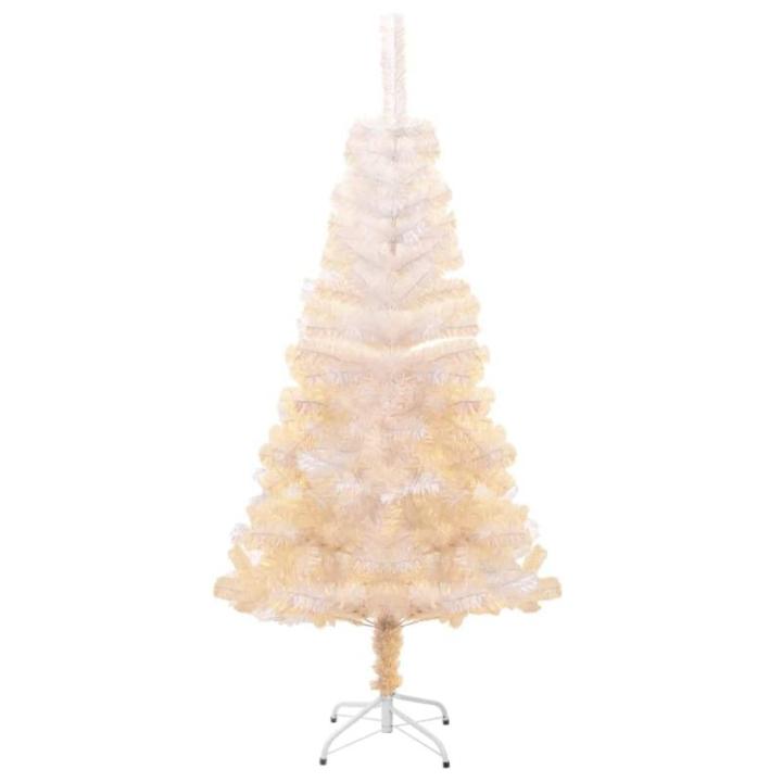 Künstlicher Weihnachtsbaum Schillernde Spitzen Weiß 150 cm PVC