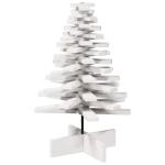 Weihnachtsbaum, Tannenbaum Holz zum Schmücken, Christbaum Holzbaum DIY Weihnachten Dekoration, Dekobaum Weihnachtsdeko, Weiß 80cm Massivholz Kiefer
