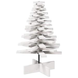 Weihnachtsbaum, Tannenbaum Holz zum Schmücken, Christbaum Holzbaum DIY Weihnachten Dekoration, Dekobaum Weihnachtsdeko, Weiß 80cm Massivholz Kiefer