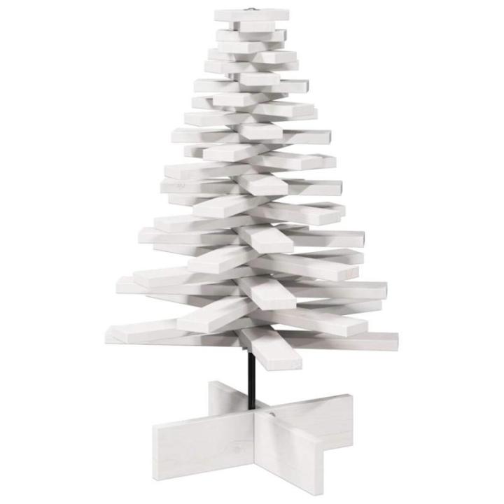 Weihnachtsbaum, Tannenbaum Holz zum Schmücken, Christbaum Holzbaum DIY Weihnachten Dekoration, Dekobaum Weihnachtsdeko, Weiß 80cm Massivholz Kiefer