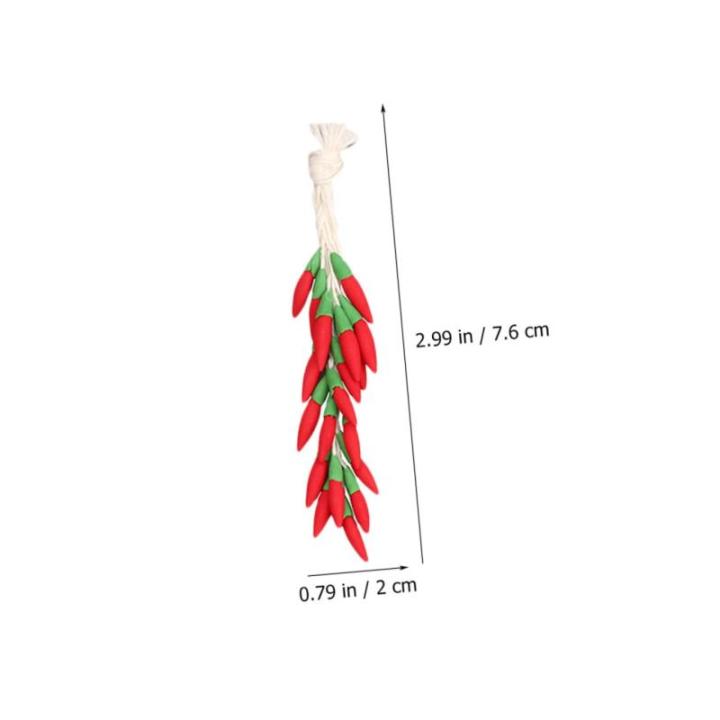 Obstdekor 15 Saiten Dekorative Chili-Requisiten Simulation Chili-Requisiten Chili Props für Miniaturwelten kunstpflanze Gemüse Anlage Zubehör schmücken Generation Kranz Harz