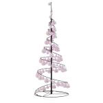 Kerstboom kegelvorm met ballen 80 leds warm wit 120 cm