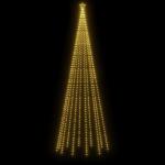 Kerstboom met haringen, lichtboom, kerstdecoratie, sterverlichting, buiten, verlichte lichtketting, warmwit, 732 leds, 500 cm