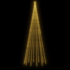 Kerstboom met haringen, lichtboom, kerstdecoratie, sterverlichting, buiten, verlichte lichtketting, warmwit, 732 leds, 500 cm