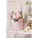 Kunstbloemen, rozen, 25 stuks, kunstrozen met steel, doe-het-zelf decoratie, voor bruiloft, boeketten, bruid, babyshower, feest, woondecoratie, serie roze
