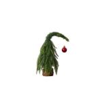 Kleiner Weihnachtsbaum 30 cm/45 cm/60 cm Christbaumschmuck, Bezaubernder Christbaumschmuck mit krummem Hals, künstlicher Mini-Weihnachtsbaum für Weihnachten, Festliche Feiertage,