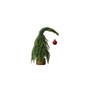 Kleiner Weihnachtsbaum 30 cm/45 cm/60 cm Christbaumschmuck, Bezaubernder Christbaumschmuck mit krummem Hals, künstlicher Mini-Weihnachtsbaum für Weihnachten, Festliche Feiertage,