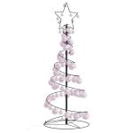 Kerstboom kegelvorm met ballen 80 leds warm wit 120 cm