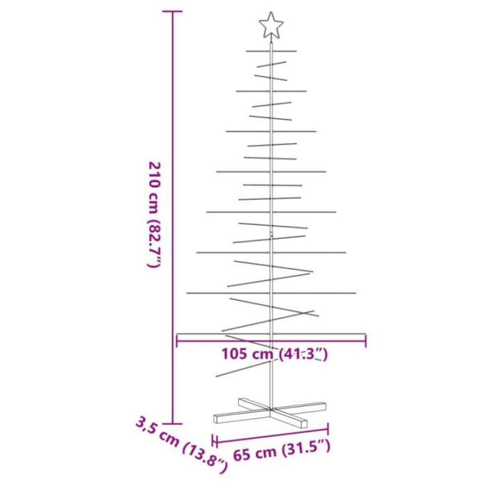Metall Weihnachtsbaum Christbaum Groß Dekorationen Tannenbaum Metall Weihnachtsbaum Tanne Platzsparend DIY Dekoration-210 cm-Typ 2