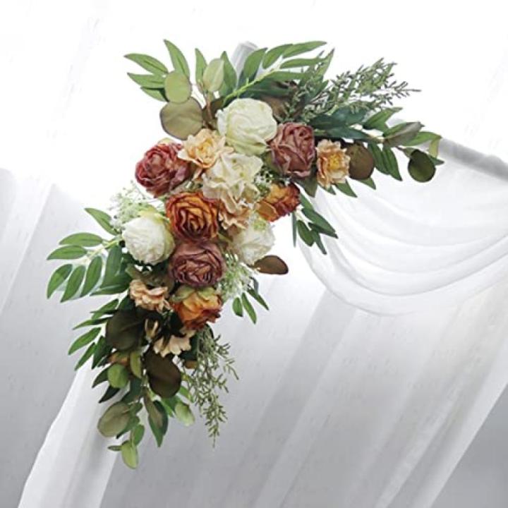 Künstliche Rose Eukalyptus Girlande Reben Rattan Blumen Hochzeit Party Dekoration