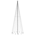 Kerstboom met haringen, lichtboom, kerstdecoratie, sterverlichting, buiten, verlichte lichtketting, warmwit, 732 leds, 500 cm