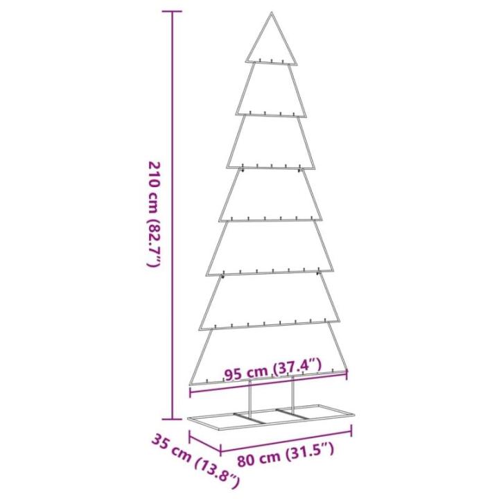 Metall Weihnachtsbaum für Dekorationen Tannenbaum Deko Weihnachtsbaum Tanne Metallbaum Weihnachtsdekorationen Weihnachtsdeko, Indoor und Outdoor, Schwarz 210 cm