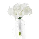 Hochzeitssträuße mit Schleife, künstliche Blumensträuße für Brautjungfern zur Hochzeit, Zeremonie, zum Jahrestag oder zum Valentinstag