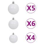 Wiederverwendbar Künstlicher Weihnachtsbaum mit Beleuchtung und Kugeln 180 cm H Christmas Tree Tannenbaum Weihnachtsdeko Christbaum Kunstbaum Halloween Weihnachtsbaum PVC und Stah