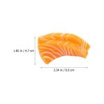 6 stuks model zalmfilet vlees fotografie rekwisiet voedsel speelgoed gesimuleerde zalmschijf keukendecoratie en accessoires sashimi schijf model Japan kind PVC sushi