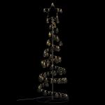 Weihnachtsbaum Kegelform mit Kugeln 100 LEDs Warmweiß 150 cm
