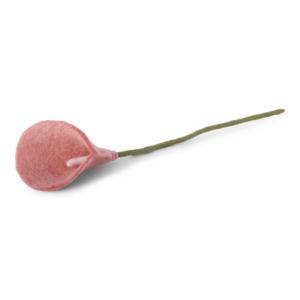 Vilten bloemen, handvilt, enkele lelie/flamingobloem/calla, bloemen van vilt, Fair Trade handgemaakt (1 bloem (abrikoos))