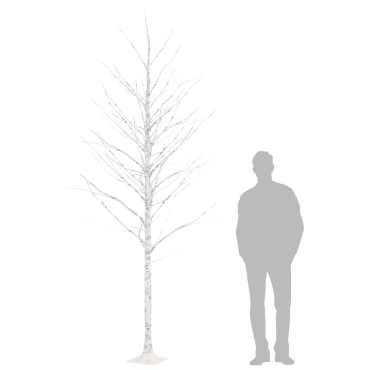 LED Birke Warmweiß 240 LEDs Beleuchtet Birkenbaum Lichterbaum Leuchtbaum Weihnachtsdeko Beleuchtung Dekobaum Kunstbaum 300cm