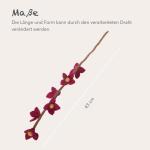 Gry & SIF Kunstkersenbloesemtakken van vilt, flexibele steel, decoratieve takken, vilten bloem, vilten tak, kersenbloesem, lentedecoratie, handgemaakt, Fairtrade, 43 cm, 3 x fuchsi