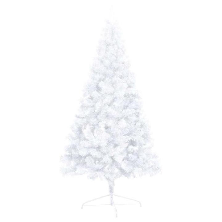 Künstlicher Halb-Weihnachtsbaum Beleuchtung Kugeln Weiß 180 cmWeiß und Rose