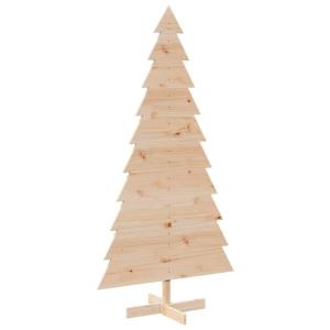 Weihnachtsbaum aus Holz – Kiefernholz, dekorativer Weihnachtsbaum, 92 x 50 x 180 cm, anpassbare Urlaubsdekoration, Stabiler Sockel für den Innenbereich