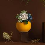 Kunstblumen Künstliche Blumen mit Keramikvase, gefälschte Seidenblumen, nordisches Licht, Luxus-Simulationsblume, Heimtischzubehör für jeden Anlass