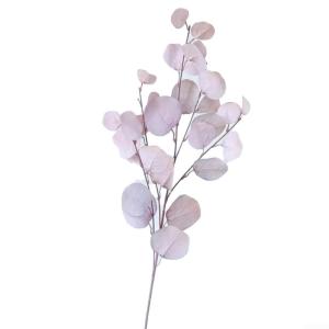 Eukalyptus-Stiele, künstliche Eukalyptusblätter, Stiele, künstliche Blumen für Zuhause, Büro, Blumenstrauß, Tafelaufsatz, Hochzeitsdekoration, Weihnachten (Rosa)