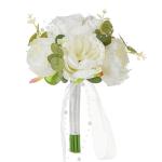 Hochzeitssträuße mit Schleife, künstliche Blumensträuße für Brautjungfern zur Hochzeit, Zeremonie, zum Jahrestag oder zum Valentinstag