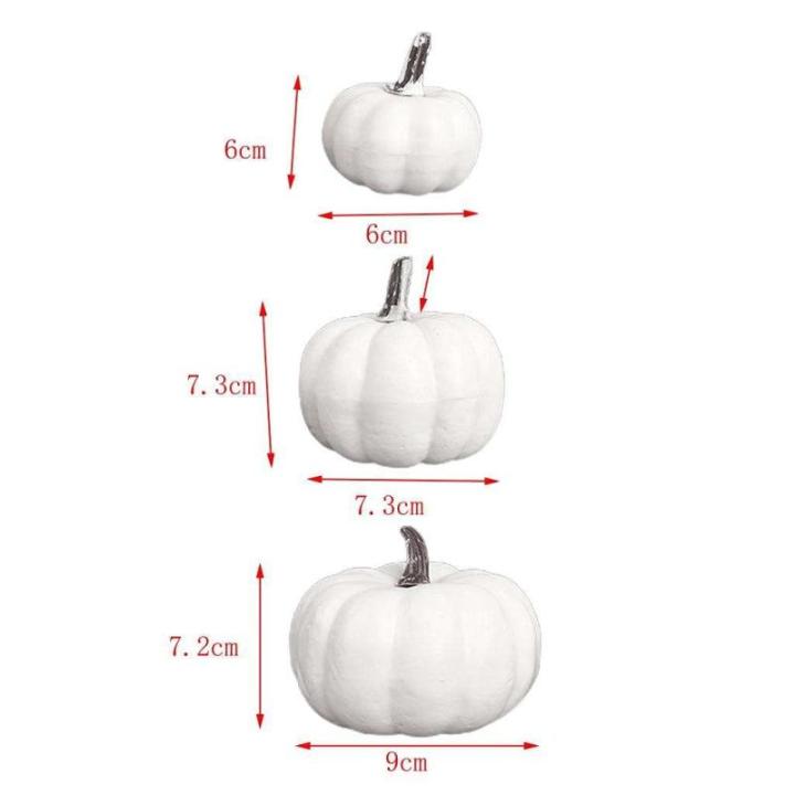 12 stuks realistische witte pompoenen van de herfstpompoenoogst voor huis tuin decoratie