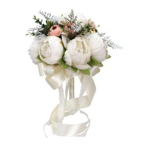 Künstliche Pfingstrose Hochzeit Brautstrauß Romantische Halten Blume Braut Brautsträuße Brautjungfer Blumenstrauß Valentinstag Dekoration